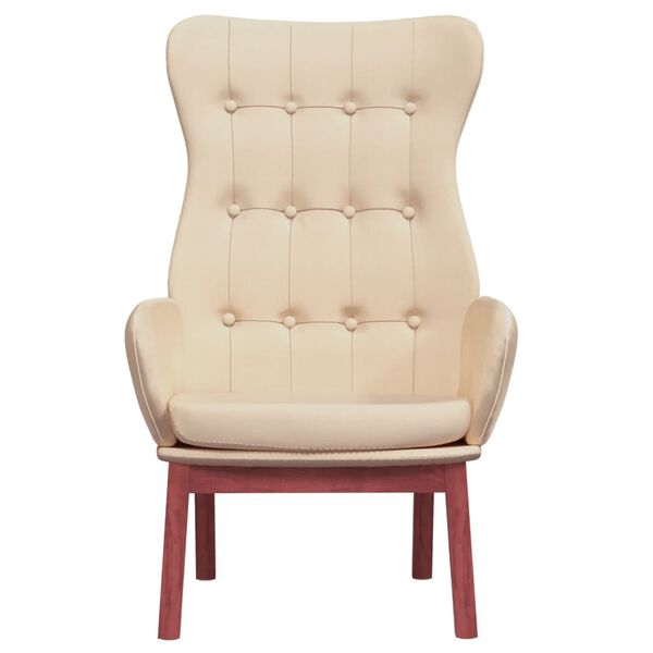 vidaXL Stol za sproščanje krem blago