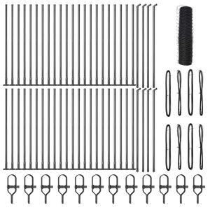 vidaXL Steber ograje. Siva