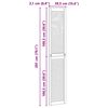 vidaXL Vrata omare Naravna 201 x 2,1 x 39,5 cm Masivno borovo les