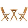 vidaXL Vrtnik Bistro Set 3 pcs Rjava Trden akacijev les