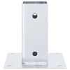 vidaXL Post Bases Square 4 kosi Silver 71x71 mm Pocinkano jeklo