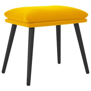 vidaXL Stolček za noge gorčično rumen 45x29,5x35 cm žamet