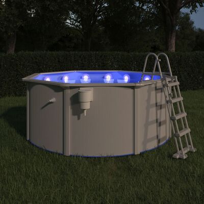 vidaXL Potopna plavajoča LED svetilka za bazen z daljincem večbarvna