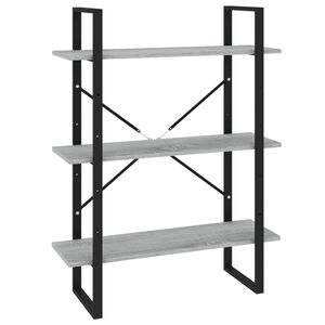 vidaXL Knjižna omara siva sonoma 80x30x105 cm konstruiran les