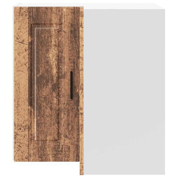 vidaXL Kuhinjska stenska kotna omarica Porto starinski les inž. les