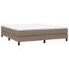vidaXL Box spring postelja z vzmetnico taupe 180x200 cm blago