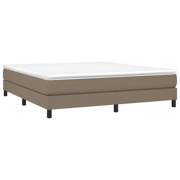 vidaXL Box spring postelja z vzmetnico taupe 180x200 cm blago