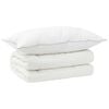 vidaXL Set odeje in blazine 2 kos 150x200 cm Zima 450 GSM Volna Bela