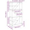 vidaXL Knjižna polica Star les 91 x 36 x 176 cm Konstruiran les