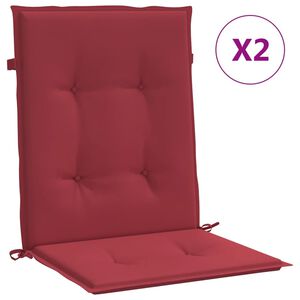 vidaXL Blazine za vrtne stole 2 kosa vinsko rdeče 100x50x3 cm oxford