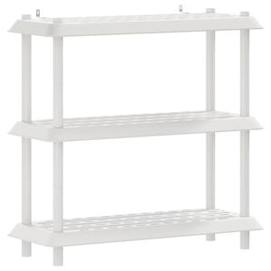 vidaXL Polična enota 3 nivojev 100 x 40 x 96 cm PP Bela
