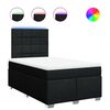 vidaXL Box spring postelja z vzmetnico črn 120x200 cm blago