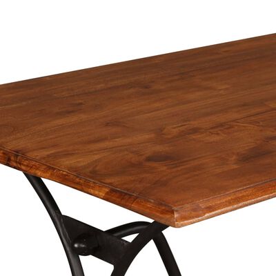 vidaXL Jedilna miza trden akacijev les z medenim premazom 180x90x76 cm