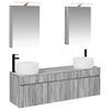 vidaXL Komplet omaric za kopalnico 5 pcs Siva Sonoma 50 x 14,5 x 70 cm