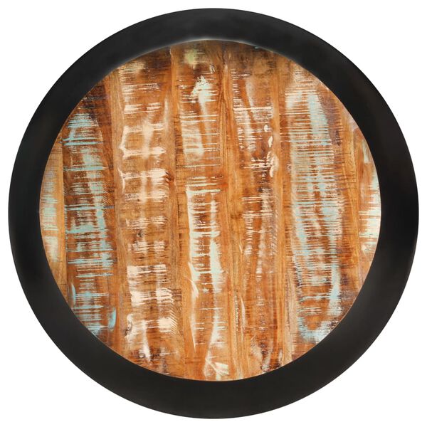 vidaXL Klubska mizica črna 68x68x30 cm trden predelan les