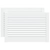 vidaXL Vrata za omarico z letvicami 2 kosa bela 39,5x59,4 cm borovina
