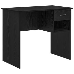vidaXL Miza Črna Orehovina 90 x 49 x 75 cm Inženirski les