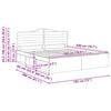 vidaXL Konstrukcija postelje Bela 180 x 200 cm Masivno borovo les