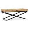 vidaXL Klubska mizica iz trdnega mangovega lesa 110x55x42 cm