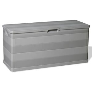 vidaXL Vrtna &scaron;katla za shranjevanje 117x45x56 cm siva