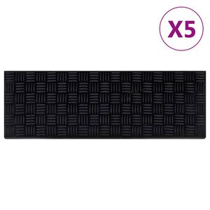 vidaXL Podloge za stopnice 5 kosov 25x75 cm guma