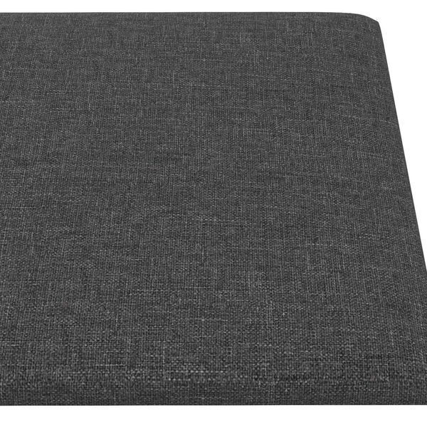 vidaXL Stenska glavna postelja 12 pcs Temno siva 30 x 15 cm blago