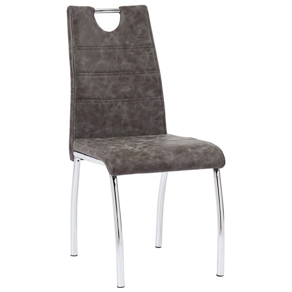 vidaXL Jedilni stoli 2 kosa rjavo umetno usnje