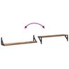 vidaXL Stenske police 2 pcs Star les 80 x 15 x 15,5 cm Konstruiran les