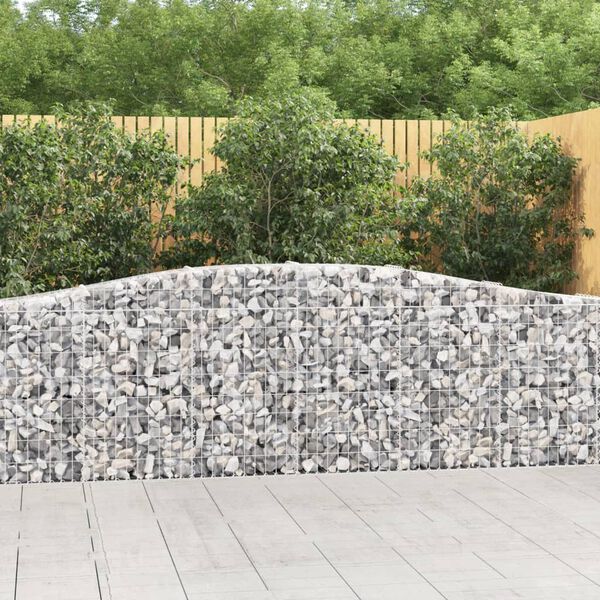 vidaXL Obokane gabion ko&scaron;are 20 kosa 400x30x80/100 cm pocinkano železo