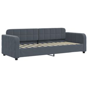 vidaXL Raztegljiva postelja temno siva 80x200 cm žamet