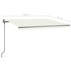 vidaXL Avtomatska tenda LED + senzor 4,5x3 m krem