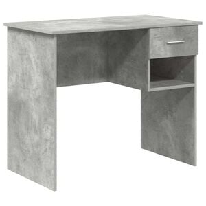 vidaXL Miza Betonsko siva 90 x 49 x 75 cm Inženirski les