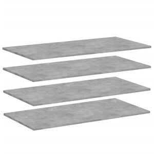 vidaXL Dodatne police za omaro 4 kosi betonsko sive 100x50x1,5 cm
