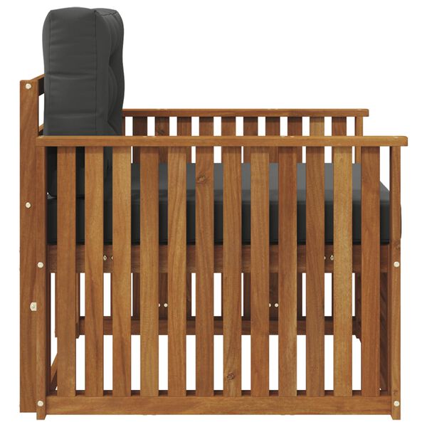 vidaXL Zunanja garnitura za sedenje Masivno akacijevo les in poliester