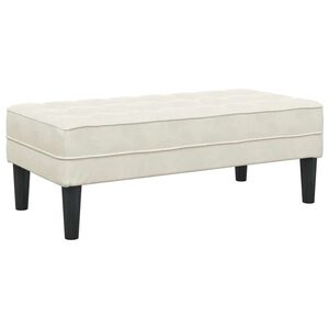 vidaXL klop z blazino krema 113 x 57 x 39 cm Žamet