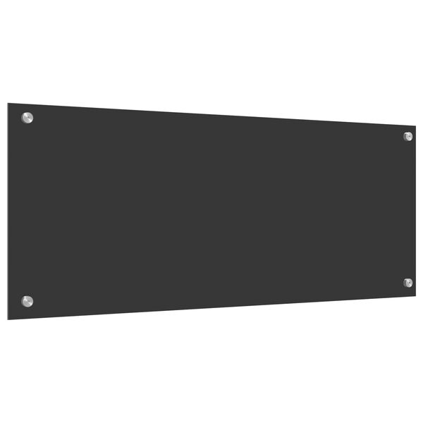 vidaXL Zaščita za kuhinjo Temno siva 100 x 40 x 0,6 cm kaljeno steklo