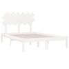 vidaXL Posteljni okvir bel 120x200 cm trden les