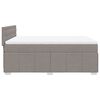 vidaXL Box spring postelja z vzmetnico taupe 140x200 cm blago