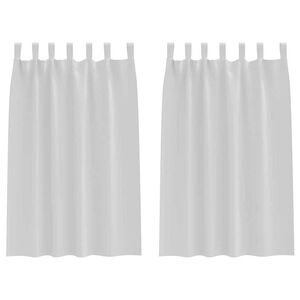 vidaXL Zavese za zatemnitev z obroči 2 pcs Bleda siva 175 x 140 cm