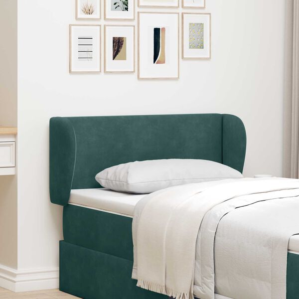 vidaXL U&scaron;esni vzglavnik Zelena 40 x 23 x 6 cm Žamet