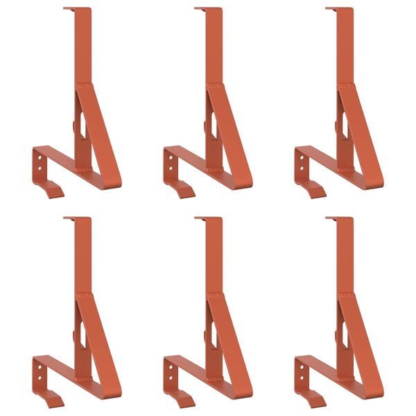 vidaXL Podpora za snežno pregrado Rdeča 29,5 x 3 x 34,5 cm Jeklo