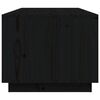 vidaXL Klubska mizica črna 100x50x41 cm trdna borovina