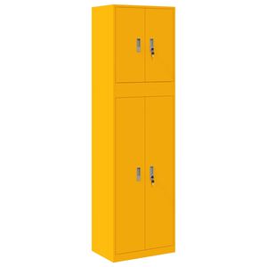 vidaXL Omarica za shranjevanje 2 kos Gorčično rumena 60 x 40 x 210 cm