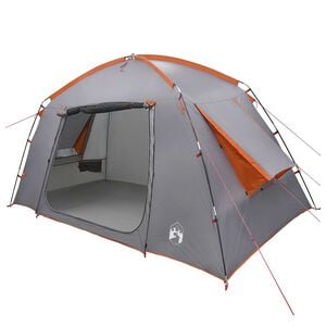 vidaXL Kabinski &scaron;otor Siva in oranžna 300 x 210 x 156 cm Poliester