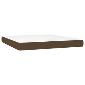 vidaXL Vzmetnica z žepkasto vzmetjo srednje trdote temno rjava 160x200x20 cm blago