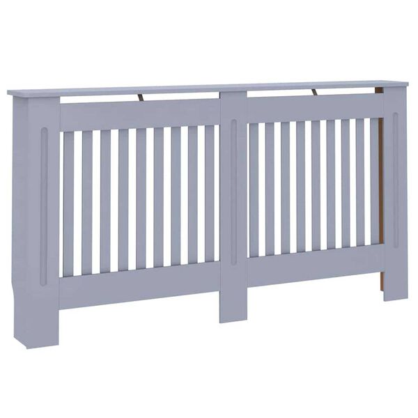 vidaXL Pokrov radiatorja 2 pcs Siva 152 x 19 x 81,5cm Konstruiran les