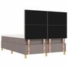 vidaXL Postelja z vzmetnico z vzmetnico Taupe 160 x 200 cm blago