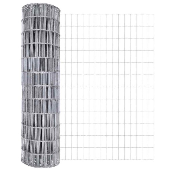 vidaXL Evropska ograja srebrna 1.2 x 25 m