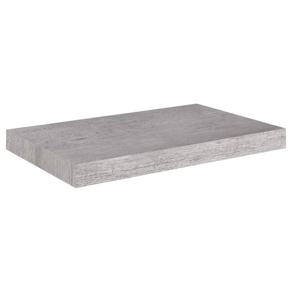 vidaXL Stenska polica betonsko siva 50x23x3,8 cm MDF