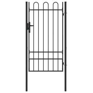 vidaXL Ograjna vrata BOXTEL 103 x 225 cm Pra&scaron;no lakirano jeklo Siva
